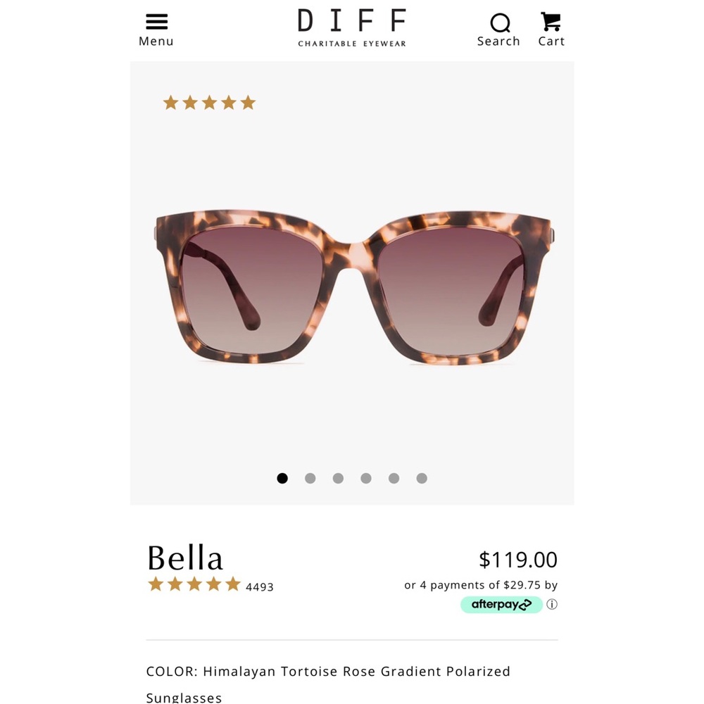 DIFF Polarized Sunglasses - Bella Himalayan Tortoise Rose Gradient